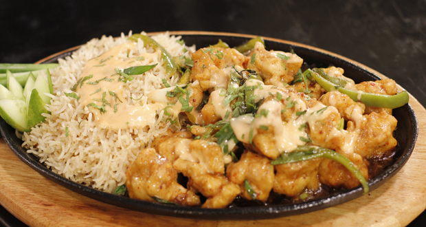 Chicken Sizzler with Garlic Rice