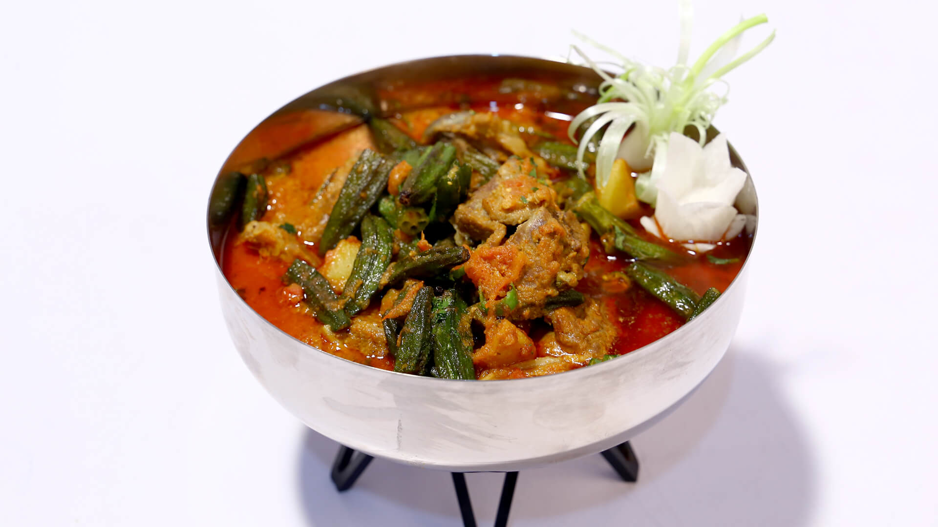 Bhindi Aalu Gosht Recipe