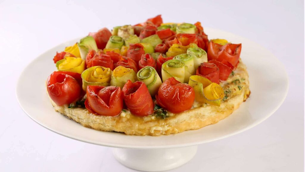 Vegetable Rose Tart Recipe | Dawat