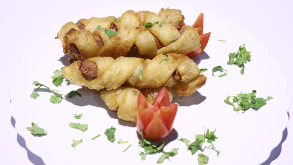 Twisted Sausages Recipe | Dawat