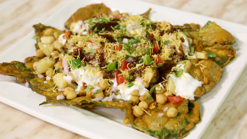 Palak Pakora Chaat Recipe | Lazzat