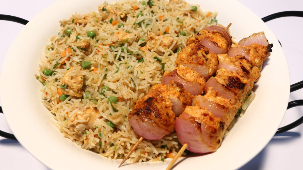 Chicken Tikka Fried Rice Recipe | Lazzat