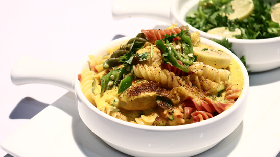 Yellow Curry Pasta Recipe | Tarka