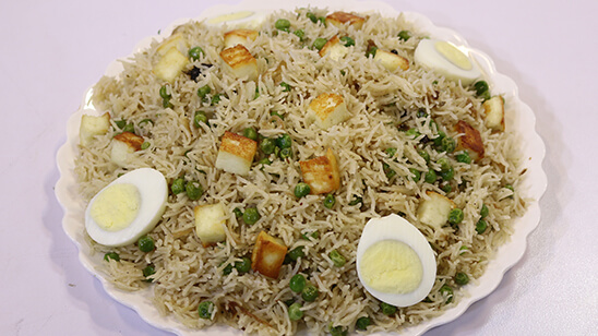 Matar Paneer Pulao Recipe | Lazzat