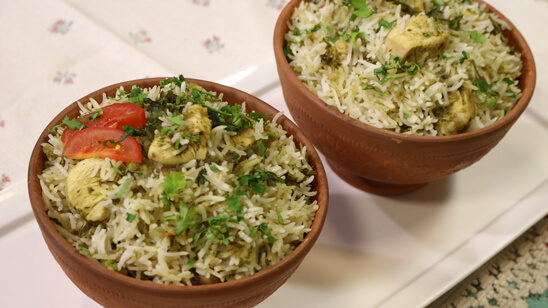 Hara Masala Biryani Recipe | Lazzat