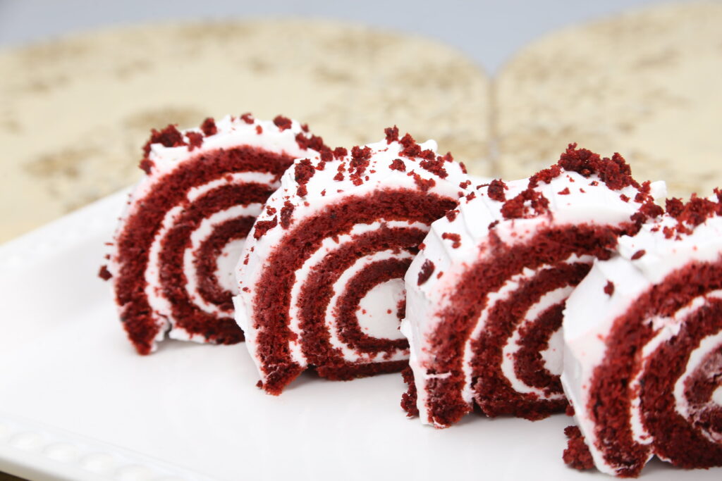 Red Velvet Swiss Roll Recipe | Masala Mornings