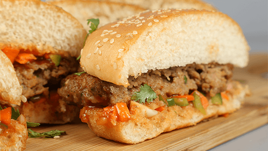 Burger With Vegetable Recipe | Tarka