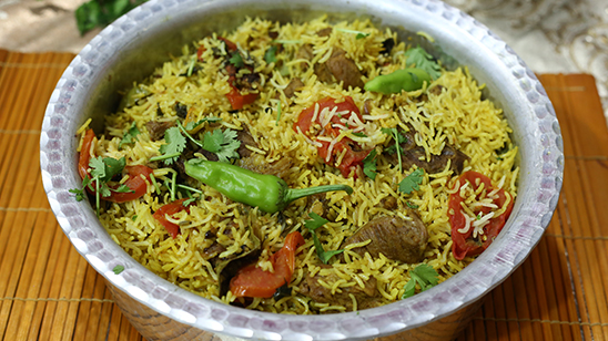 Beef Lagan Pulao Recipe | Tarka